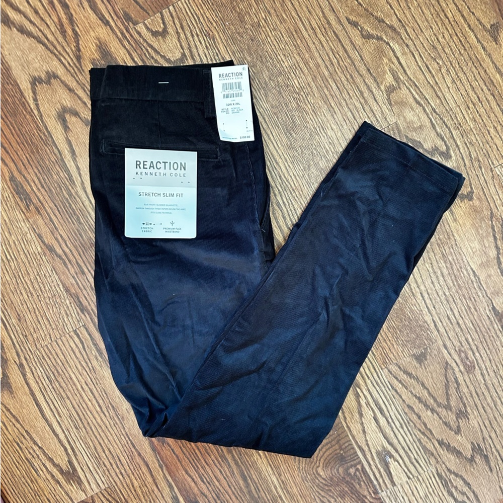 Kenneth Cole Reaction Men's Black Chinos